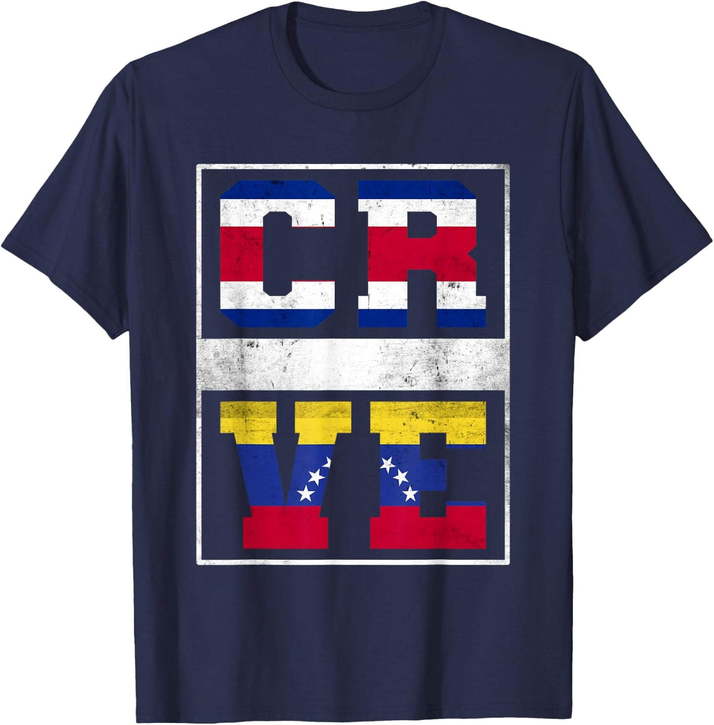 Costa Rica and Venezuela Mix Costa Rican Venezuelan Roots T-Shirt - T-Shirt | Navy
