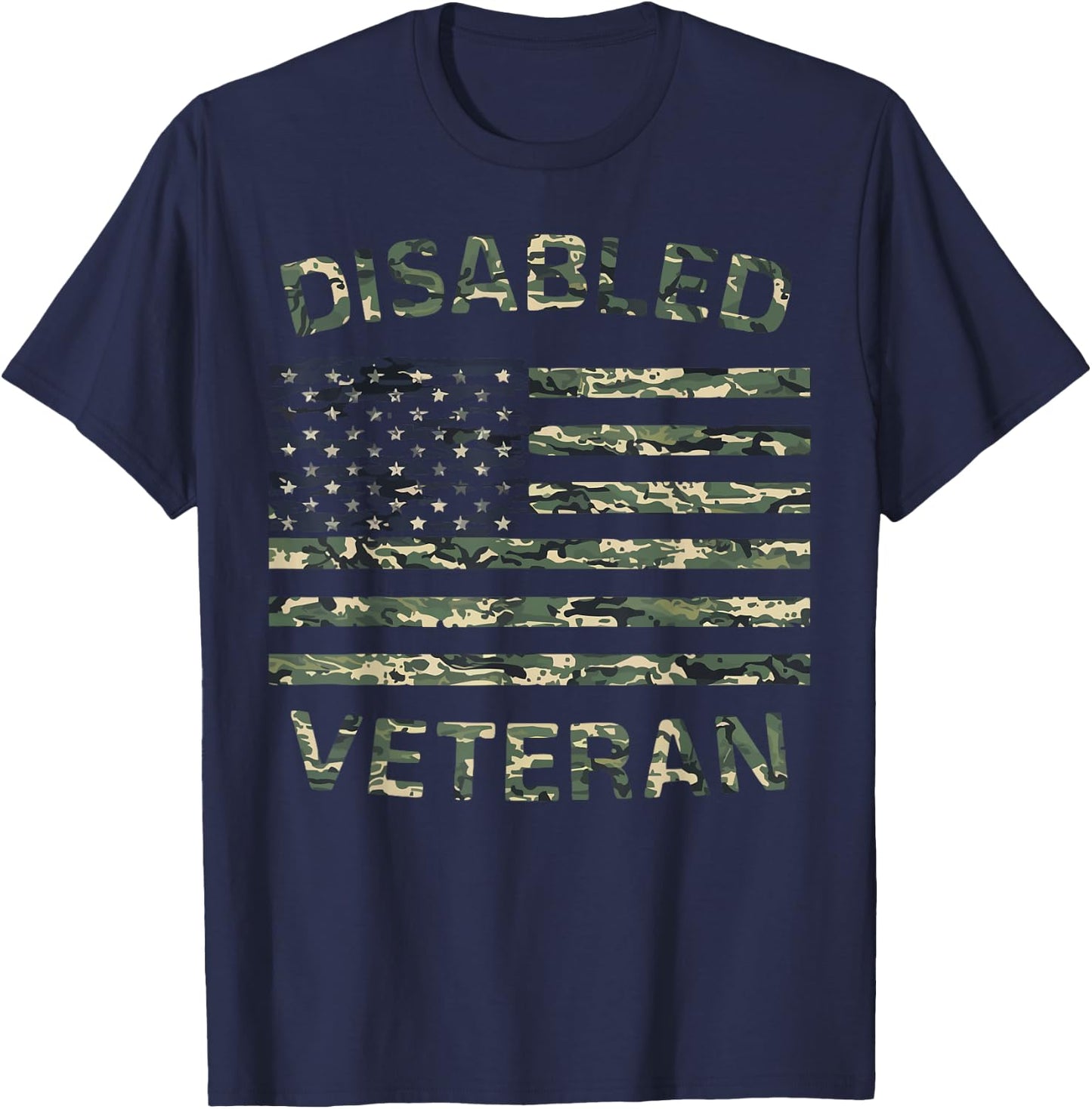 Disabled Veteran Handicap Military Soldier Veterans Day T-Shirt - T-Shirt | Navy