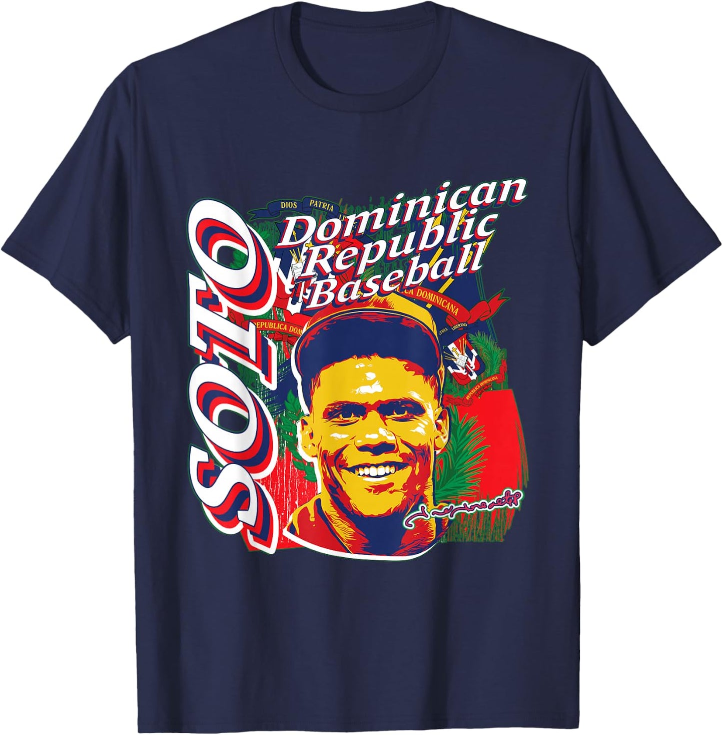 Juan Soto International Baseball Dominican Republic MLBPA T-Shirt - T-Shirt | Navy