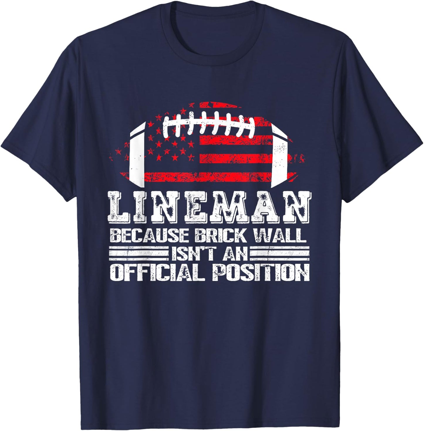Football Lineman Gifts Women Kids Youth Boys Girls T-Shirt - T-Shirt | Navy