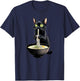 Black Cat Eating Ramen Noodles Japanese Food T-Shirt - T-Shirt | Navy