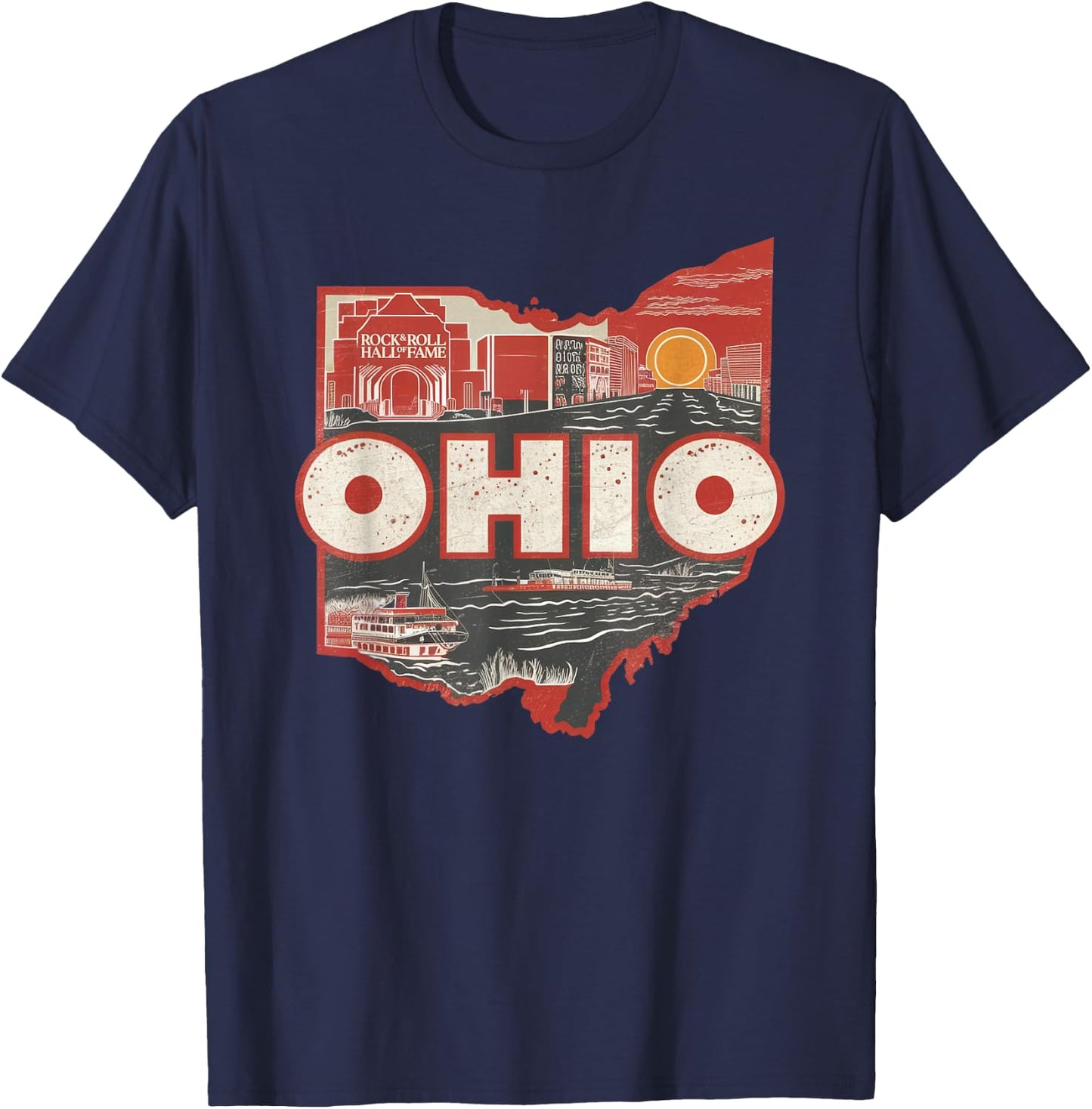 Ohio State of Ohio Retro Ohio T-Shirt - T-Shirt | Navy