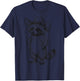 Raccoon Cowboy Cowgirl Western Country T-Shirt - T-Shirt | Navy