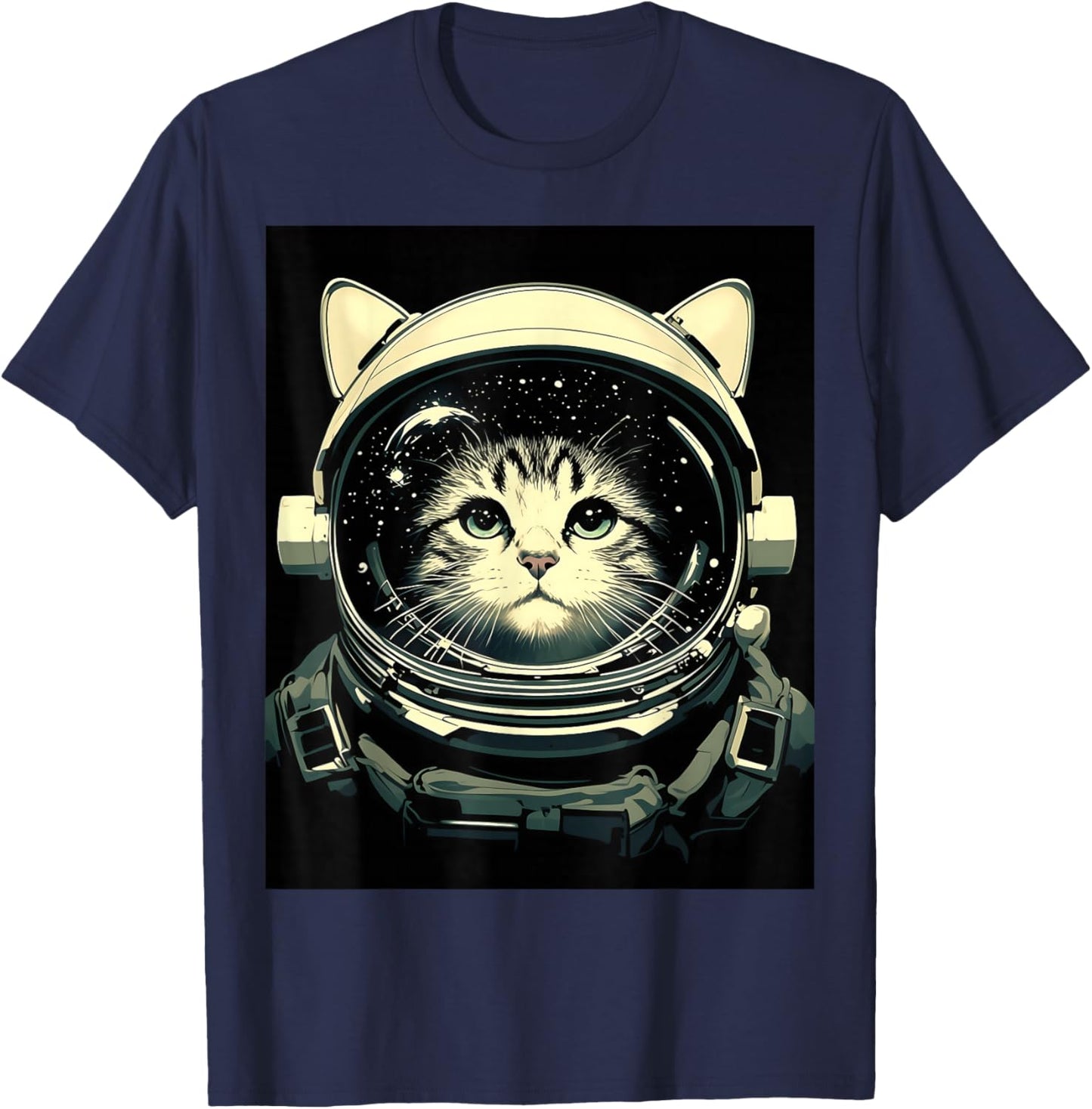 Astronaut Cat T-Shirt - T-Shirt | Navy
