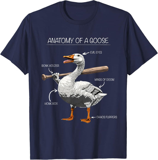 Anatomy of a Goose Funny T-Shirt - T-Shirt | Navy
