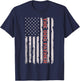 American Flag with Paws, The Dog Father, Patriotic Dog Dad T-Shirt - T-Shirt | Navy