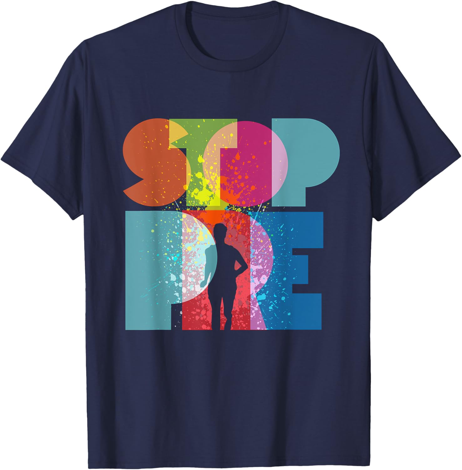 Stop Pre T Shirt Runners Track Running Enthusiasts T-Shirt - T-Shirt | Navy