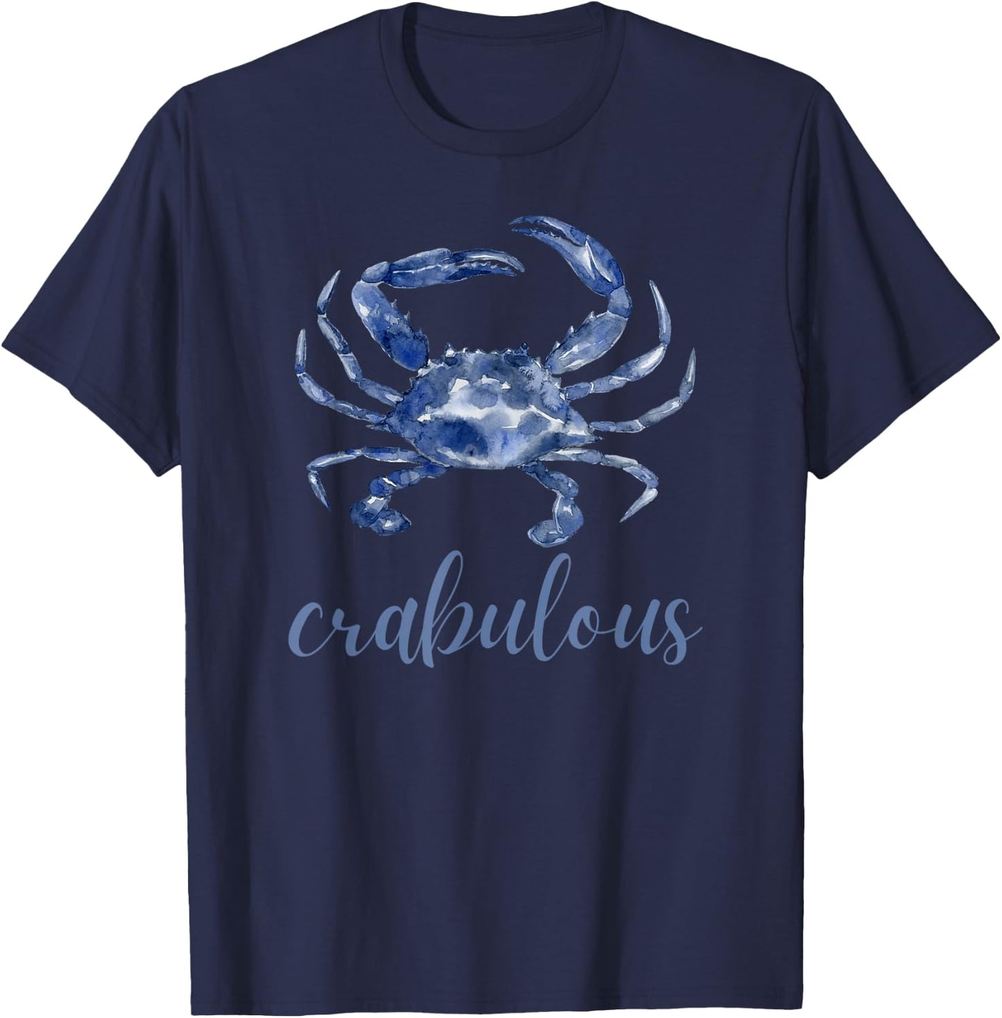 Crab Crabulous Fisherman Coastal Sea Life Top T-Shirt - T-Shirt | Navy