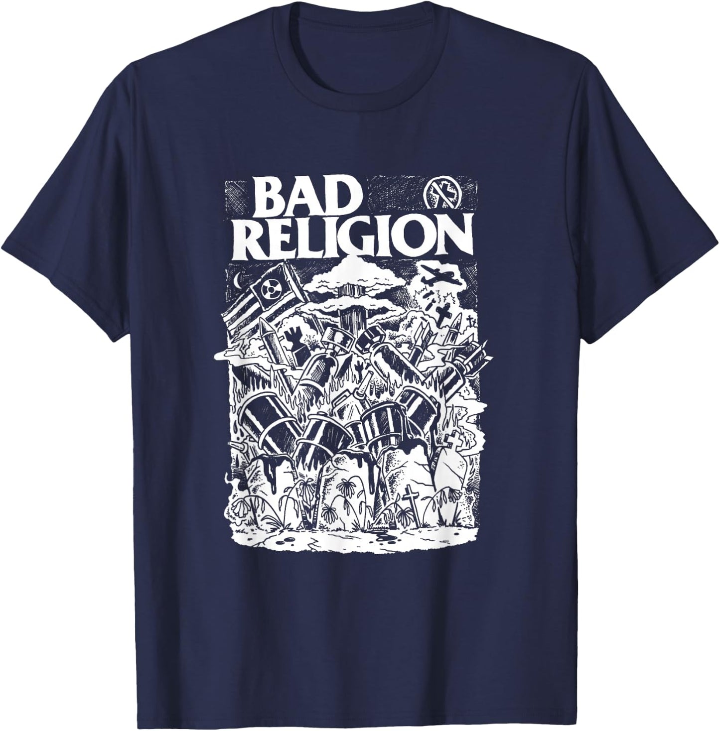 Bad Religion - Official Merchandise - Wasteland T-Shirt - T-Shirt | Navy