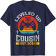 Promoted to Cousin 2025 Leveling Up to Big Cousin 2025 Gamer T-Shirt - T-Shirt | Navy