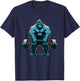 Gorilla Weightlifting Gym Fitness Deadlift Workout Lifting T-Shirt - T-Shirt | Navy
