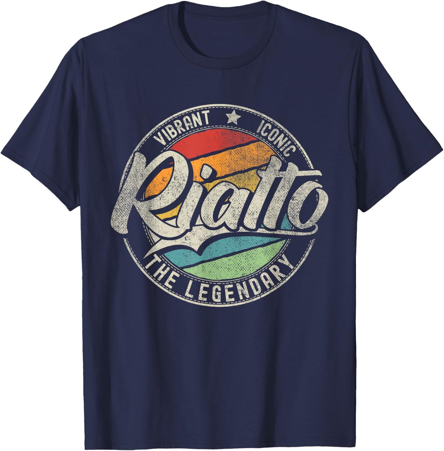 Rialto CA | California | Vintage Distressed T-Shirt - T-Shirt | Navy
