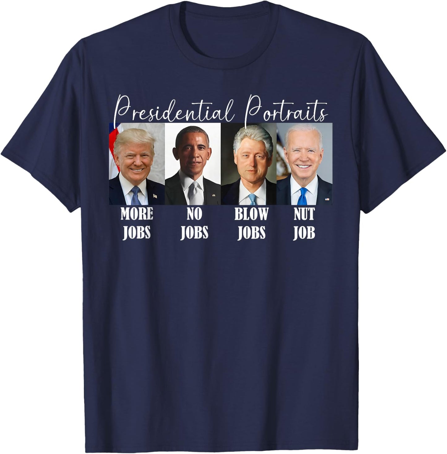 Presidential Portratis T-Shirt - T-Shirt | Navy