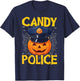 Candy Police Halloween Party Trick or Treat Security Funny T-Shirt - T-Shirt | Navy