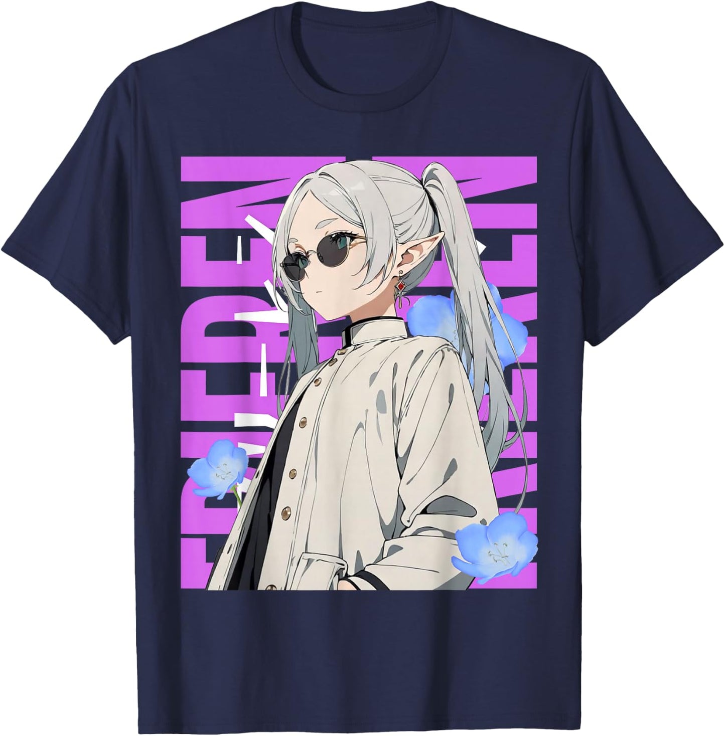 Cool graphic Chill day with frieren T-Shirt - T-Shirt | Navy