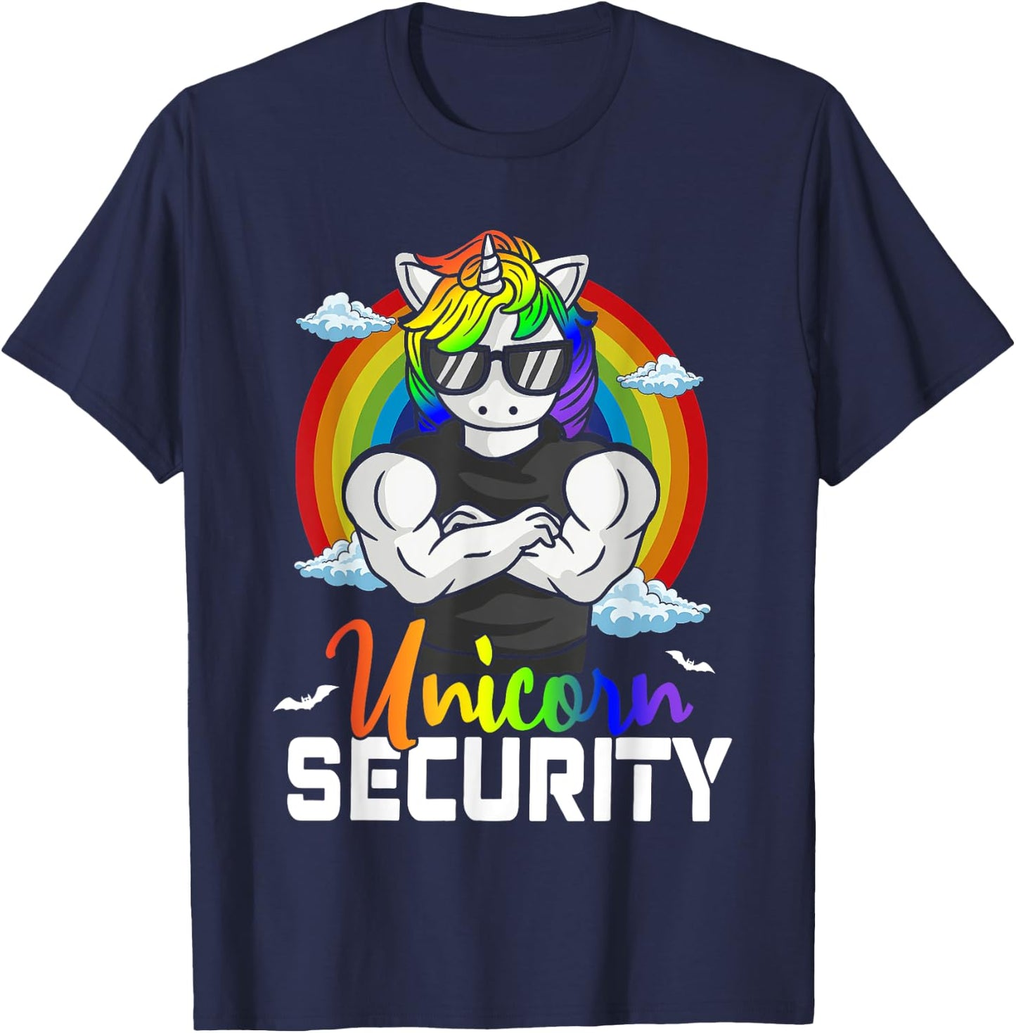 Halloween Costume Unicorn Security Matching Family T-Shirt - T-Shirt | Navy