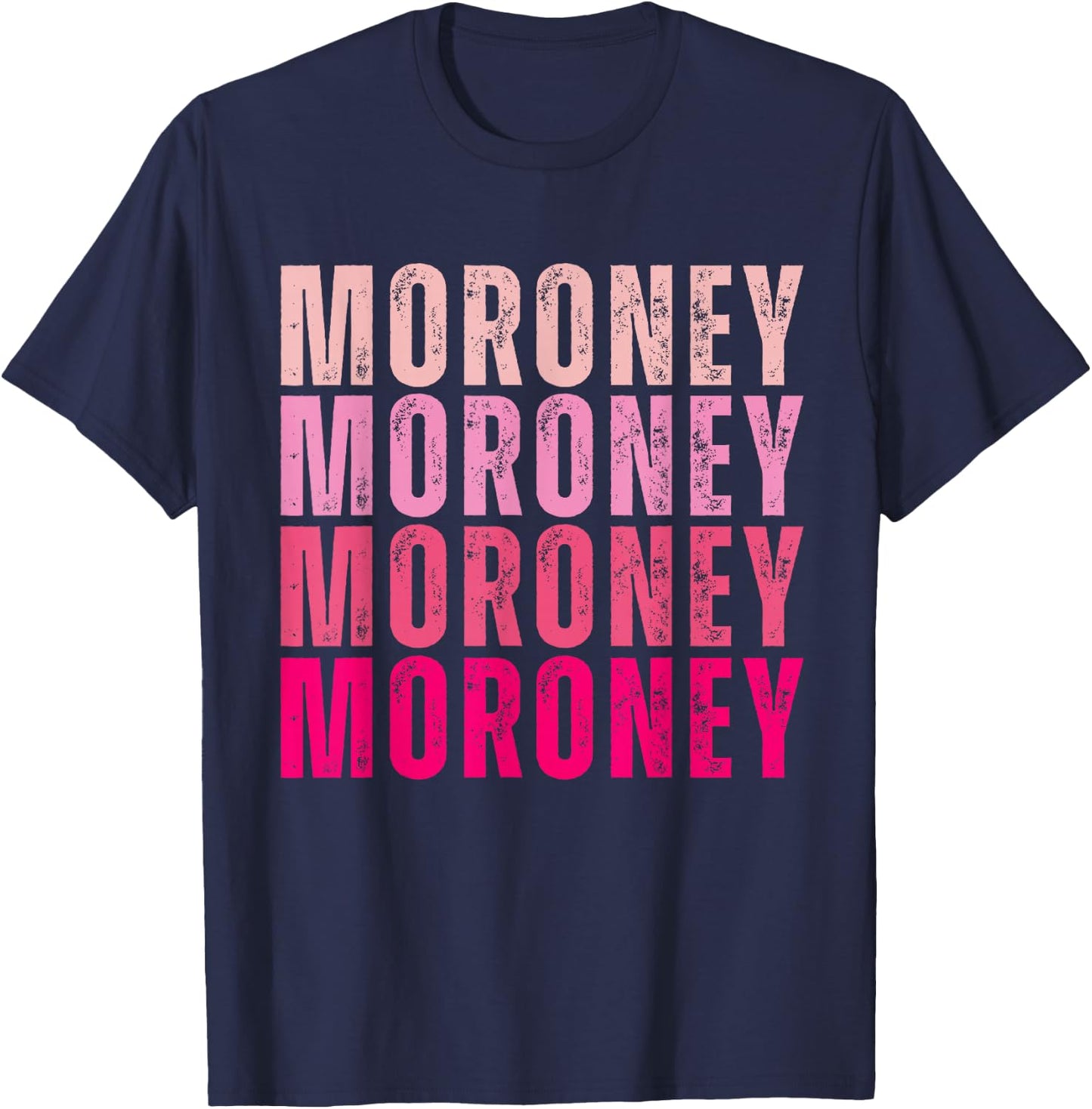 Personalized Name Moroney I Love Moroney Vintage T-Shirt - T-Shirt | Navy