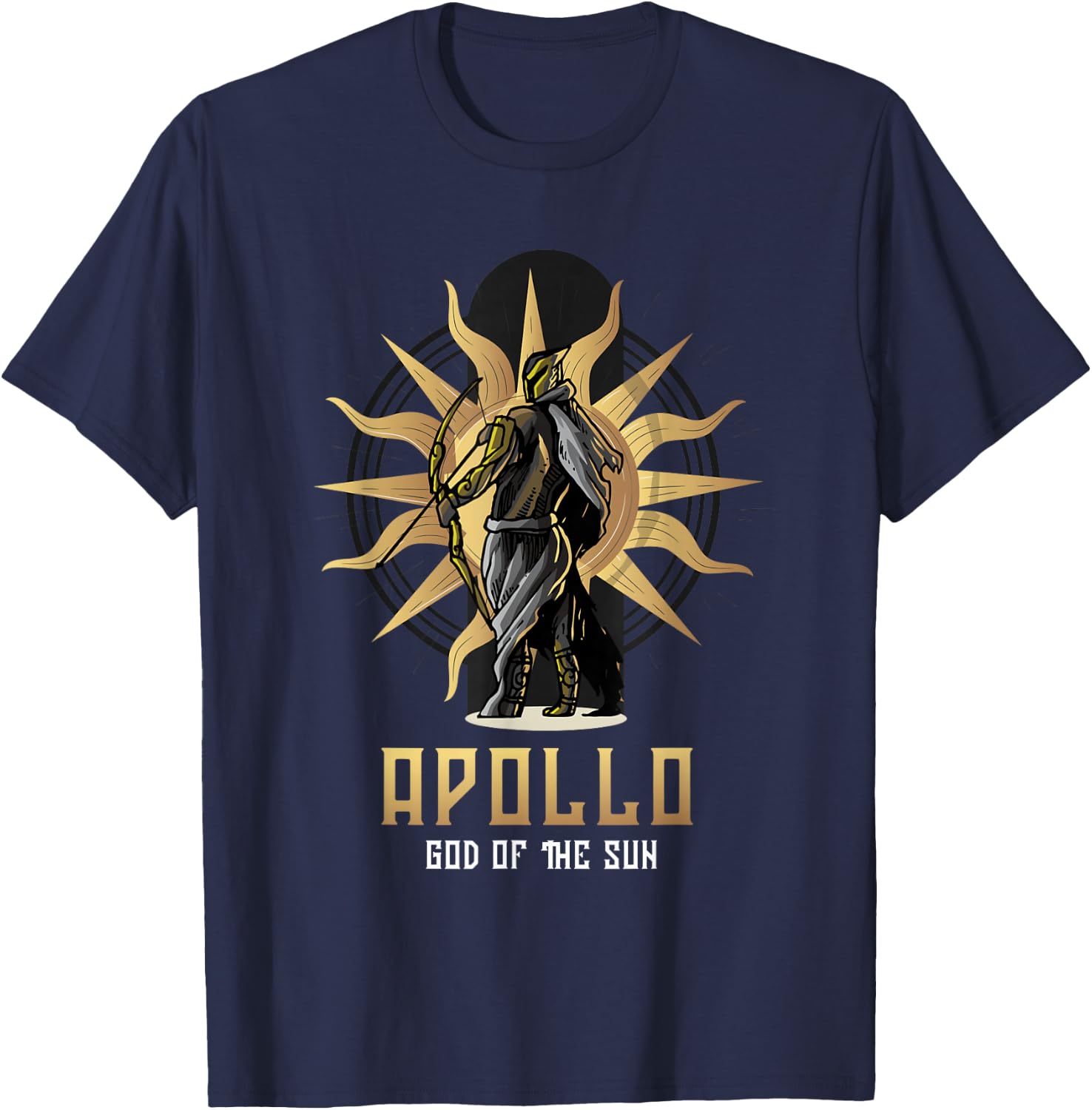 Gods of Olymp or Apollo God of The Sun or Ancient Greek God T-Shirt - T-Shirt | Navy