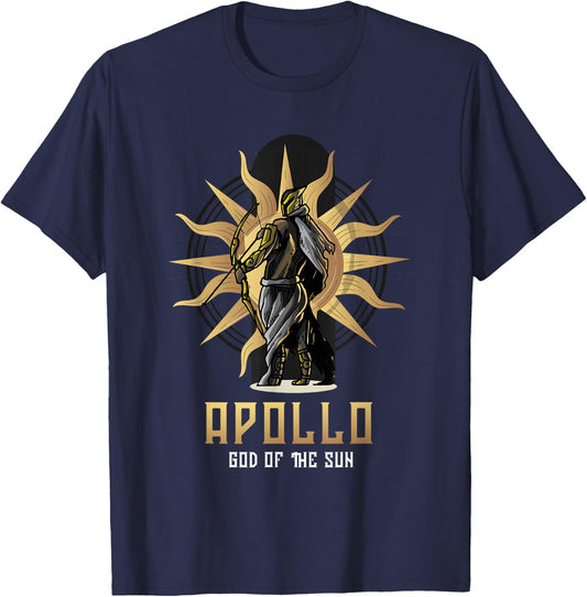 Gods of Olymp or Apollo God of The Sun or Ancient Greek God T-Shirt - T-Shirt | Navy