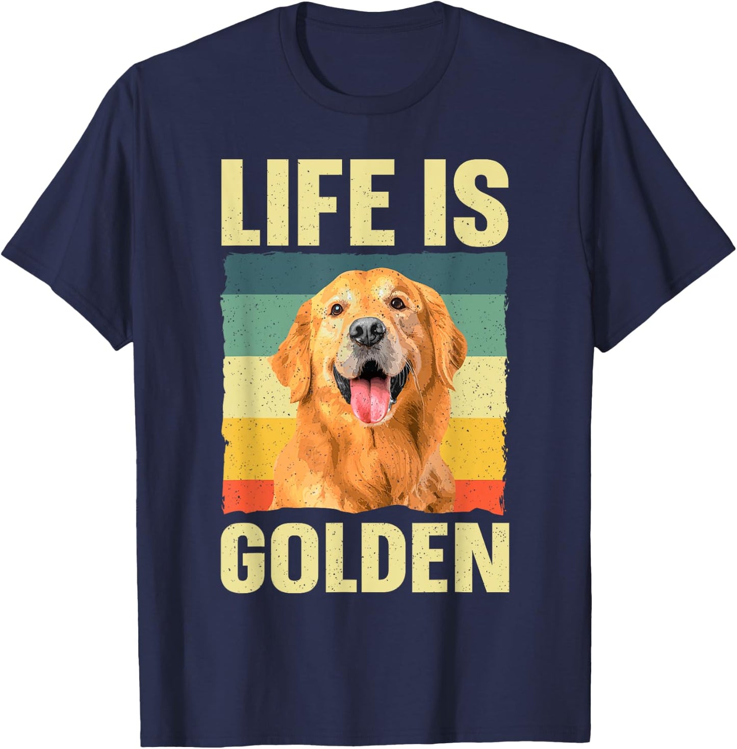 Golden Retriever Design Women Golden Retriever Lover T-Shirt - T-Shirt | Navy
