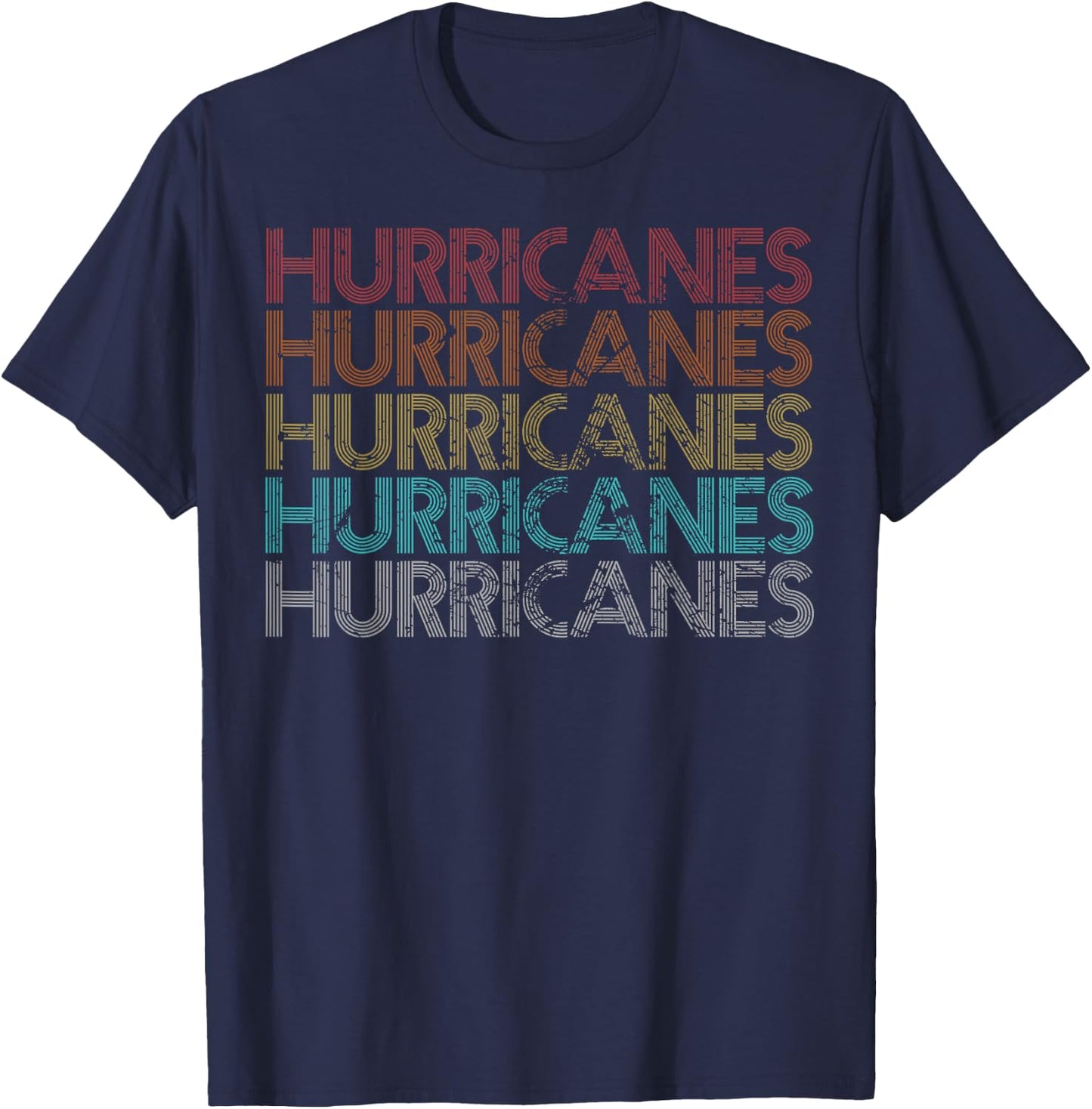 Retro Vintage Hurricanes T-Shirt - T-Shirt | Navy
