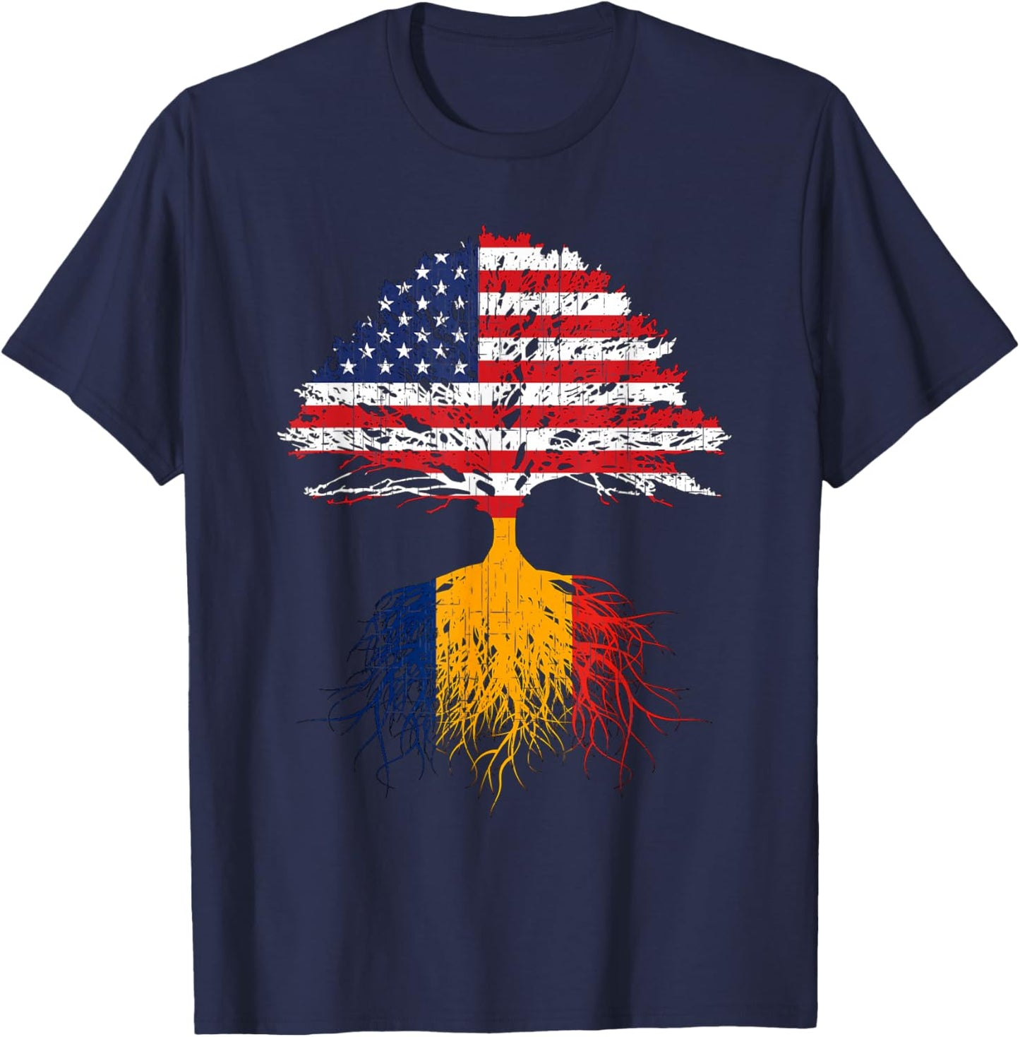 Romanian Roots American Grown Romania Shirt Women T-Shirt - T-Shirt | Navy