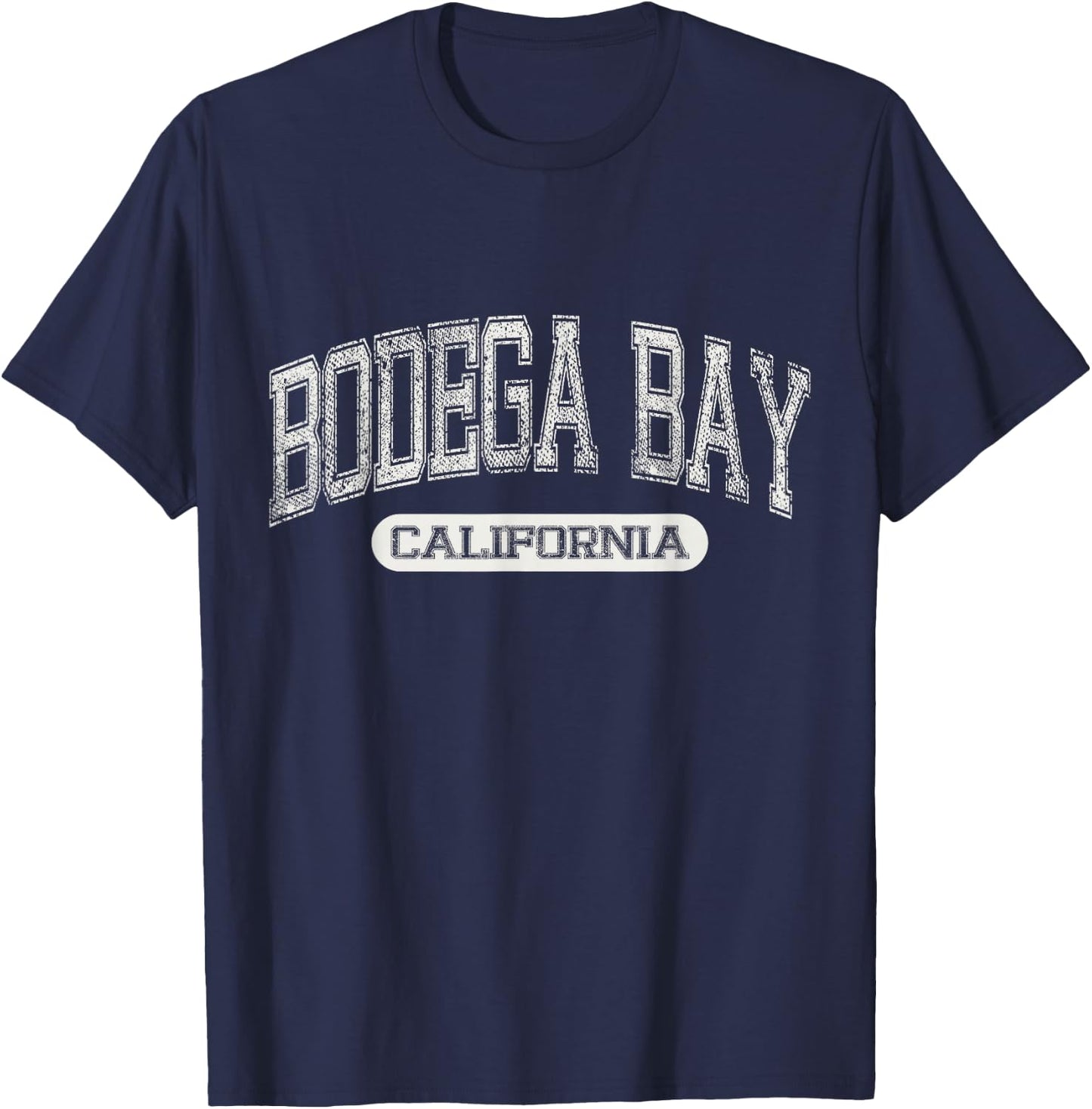 Vintage Bodega Bay CALIFORNIA Retro Distressed Cali Souvenir T-Shirt - T-Shirt | Navy