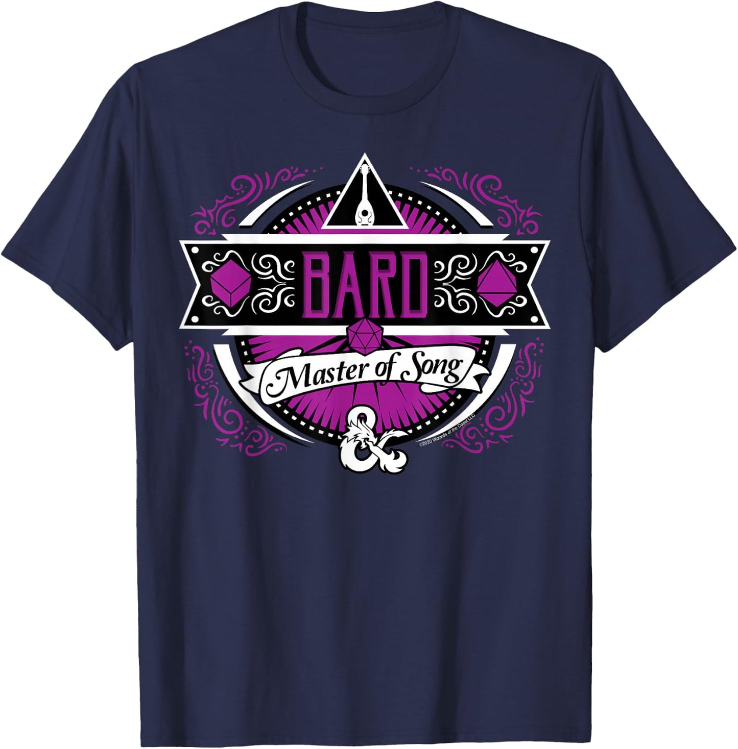 Dungeons & Dragons Bard Master Of Song T-Shirt - T-Shirt | Navy