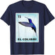 El Colibri Mexican Hummingbird Cards T-Shirt - T-Shirt | Navy