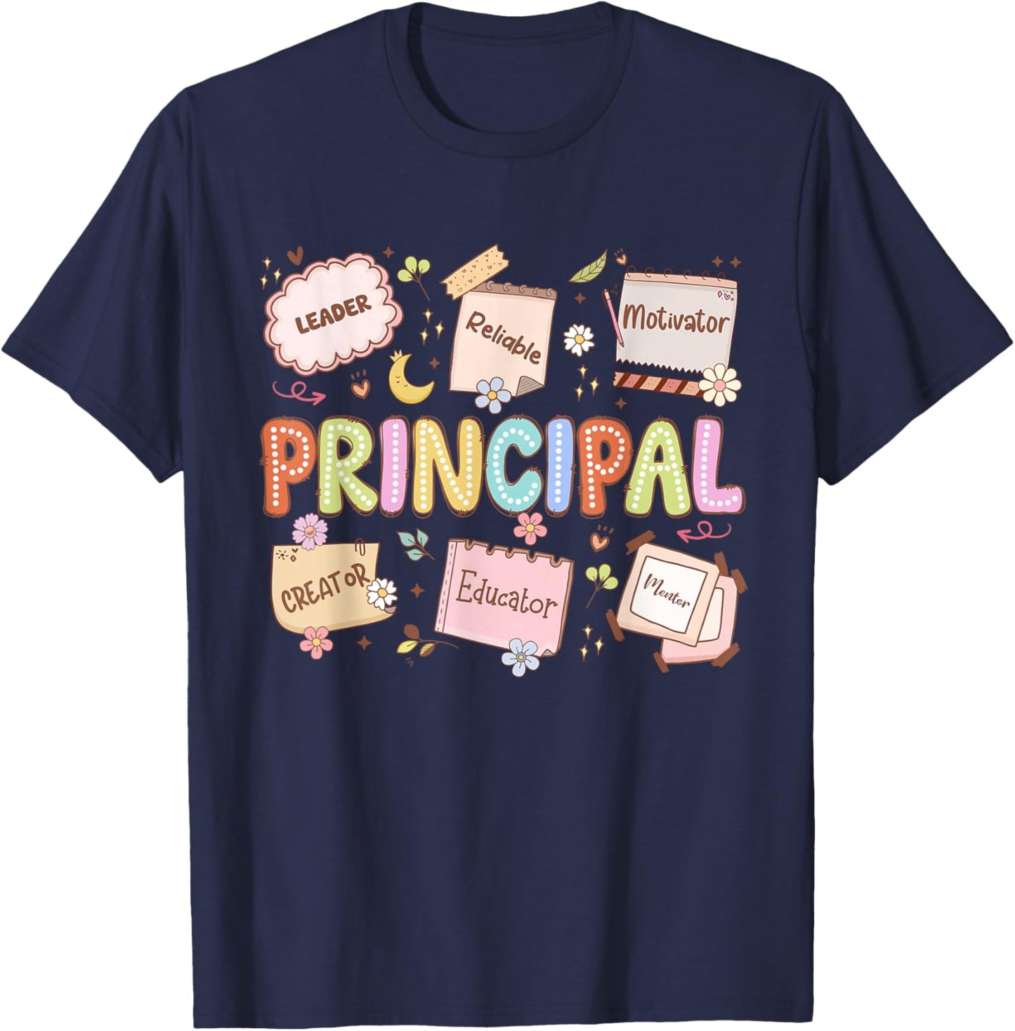 School Principal Appreciation National Principals Month T-Shirt - T-Shirt | Navy