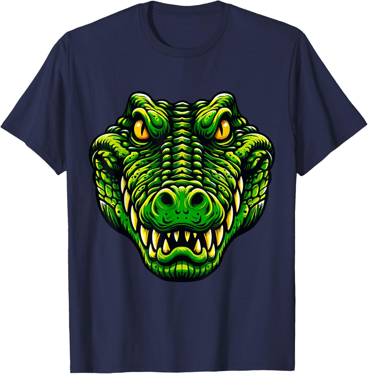 Wild Crocodile Head Alligator T-Shirt - T-Shirt | Navy