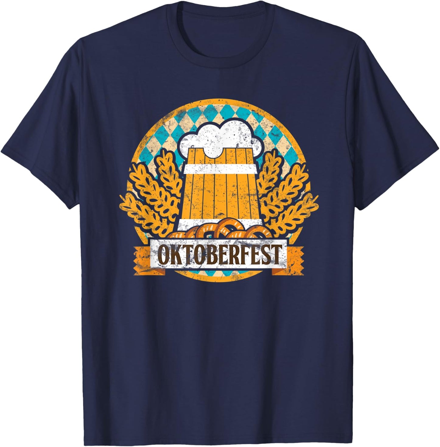 Oktoberfest Shirt German Beer Bier Drinking Men Women T-Shirt - T-Shirt | Navy
