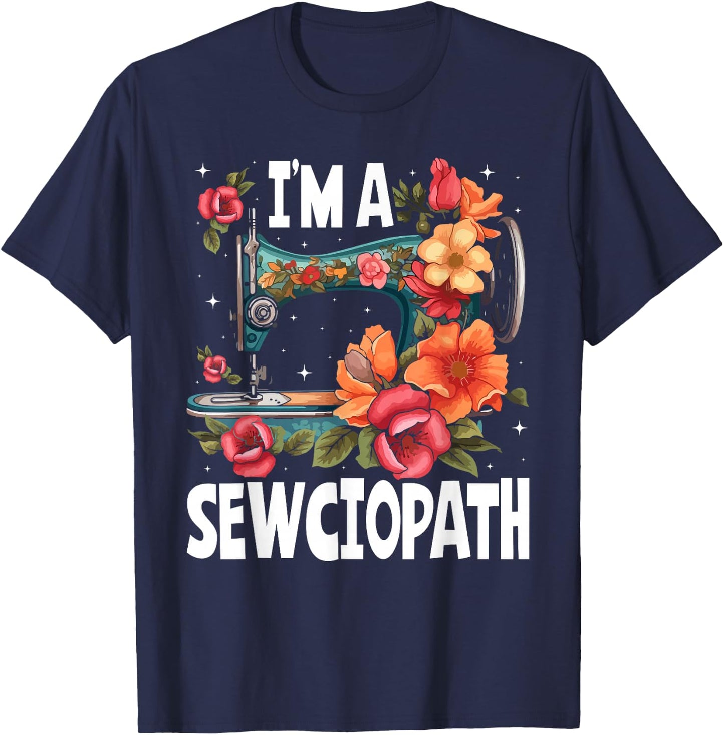 Cool Sewing Art Grandma Seamstress Tailor Quilting T-Shirt - T-Shirt | Navy