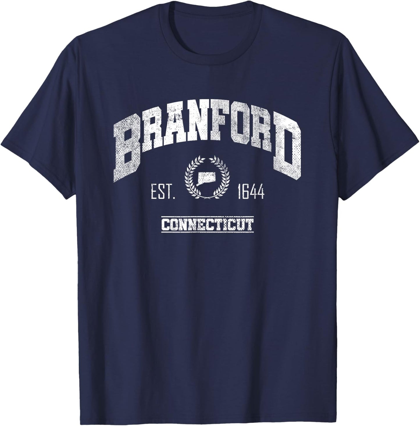 Branford CT | Connecticut | Vintage Throwback T-Shirt - T-Shirt | Navy