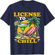 License to Chills Funny Cocktail T-Shirt - T-Shirt | Navy