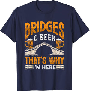 Bridge Building and Bridge Engineer Civil Engineering T-Shirt - T-Shirt | Navy