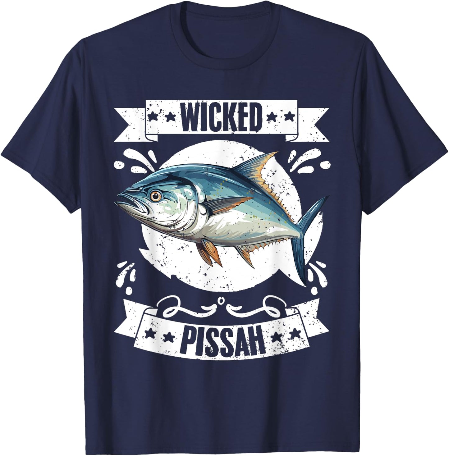 Wicked Pissah Funny Tuna Whisperer Tuna Fisherman Tuna Lover T-Shirt - T-Shirt | Navy
