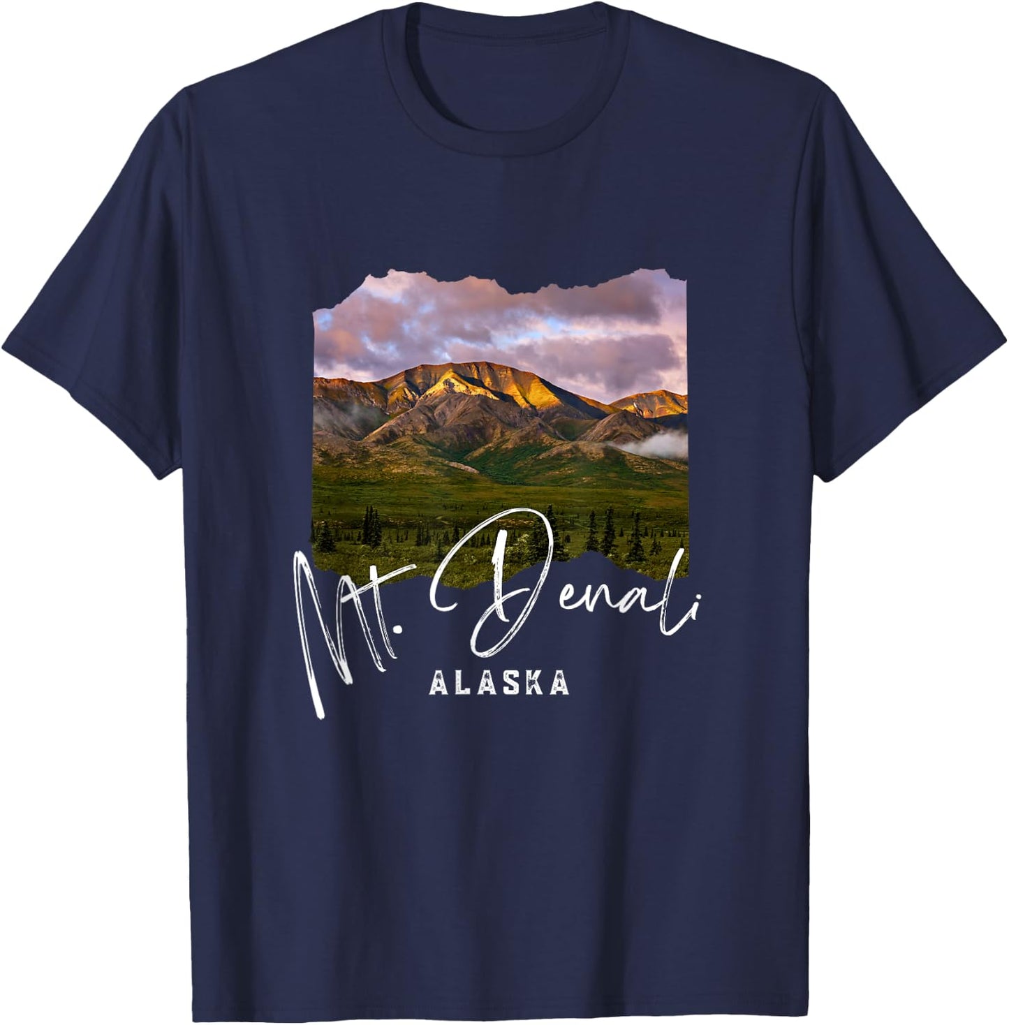 Mount Denali Souvenir / Mt. Denali T-Shirt - T-Shirt | Navy