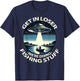 Funny Fisherman Get in Loser Alien Abduction Funny Fishing T-Shirt - T-Shirt | Navy