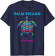 Palm Island Florida Tribal Beach Sea Turtle T-Shirt - T-Shirt | Navy