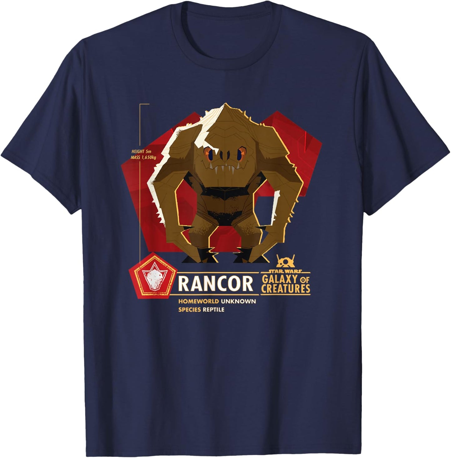 Star Wars Galaxy of Creatures Rancor Reptile T-Shirt - T-Shirt | Navy
