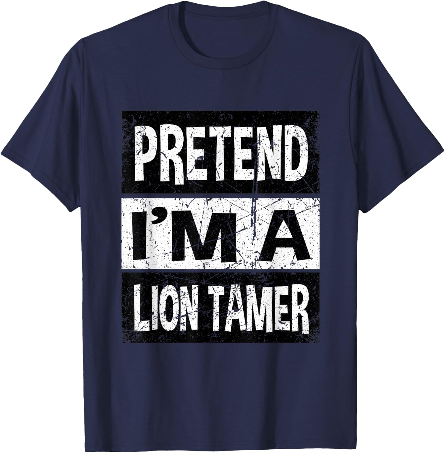 Retro Lion Tamer Costume Women Men for Kids Hat Whip Circus T-Shirt - T-Shirt | Navy