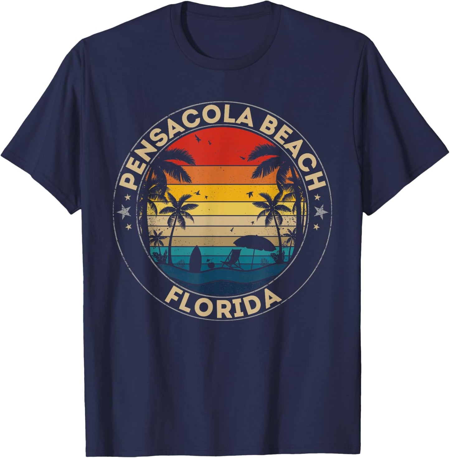 Pensacola Beach Souvenir - Florida Reminder T-Shirt - T-Shirt | Navy