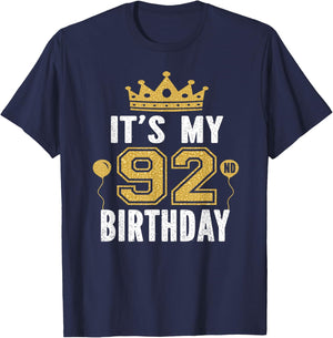 It's My 92nd Birthday Gift 92 Years Old Man And Woman T-Shirt - T-Shirt | Navy