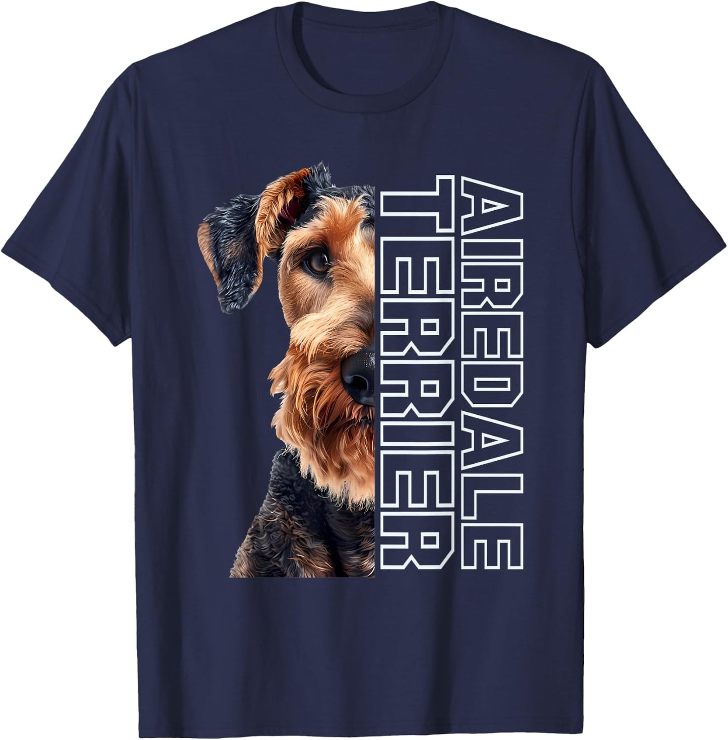 Airedale Terrier T-Shirt - T-Shirt | Navy