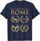 The History of Rome Founding to Fall of the Roman Empire T-Shirt - T-Shirt | Navy
