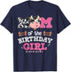 Mom Of The Birthday Girl Farm Cow Lover Mama Mother Matching T-Shirt - T-Shirt | Navy