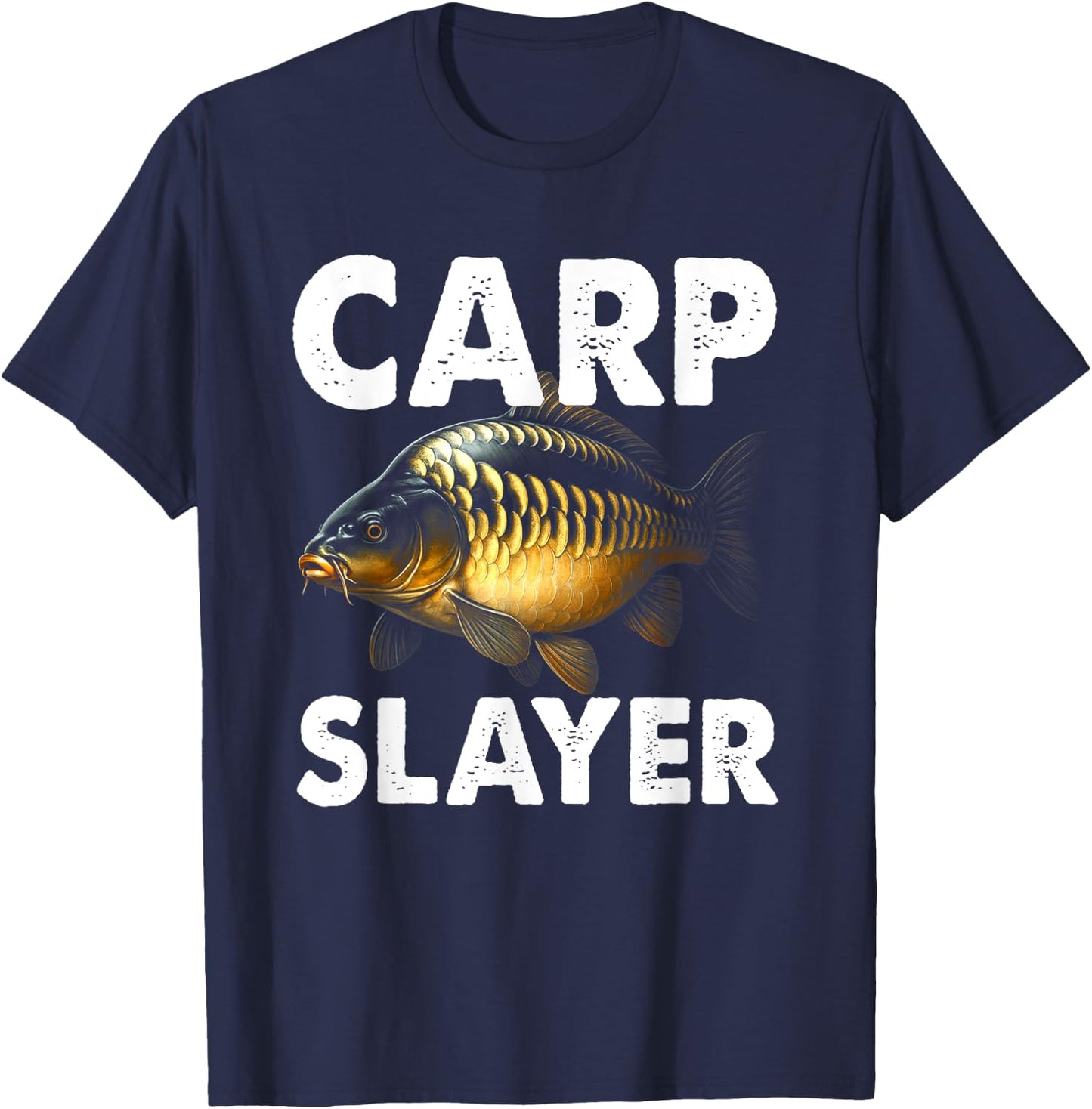 Carp Slayer Carp Fishing Angler Fisherman Fishing Fish T-Shirt - T-Shirt | Navy