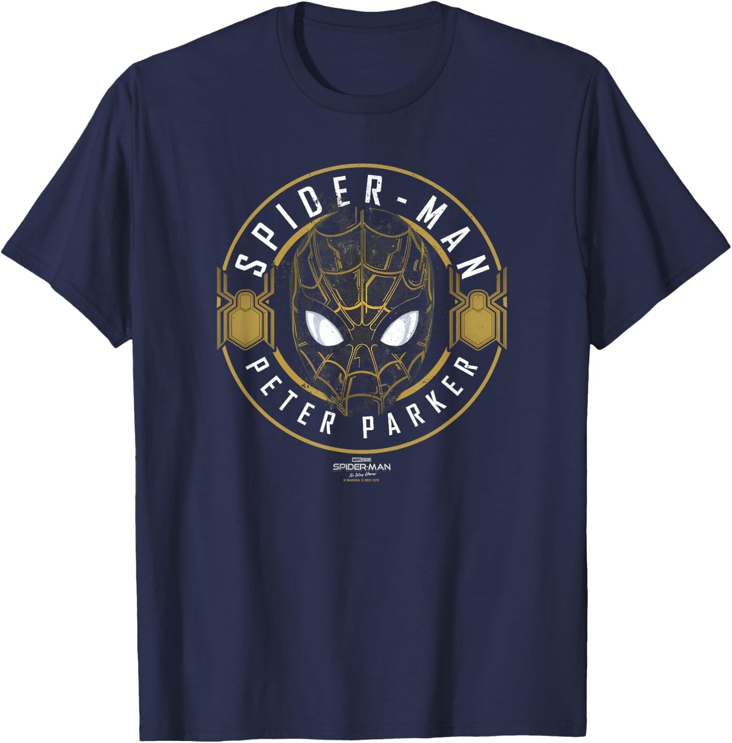 Marvel Spider-Man No Way Home Peter Parker Outline T-Shirt - T-Shirt | Navy