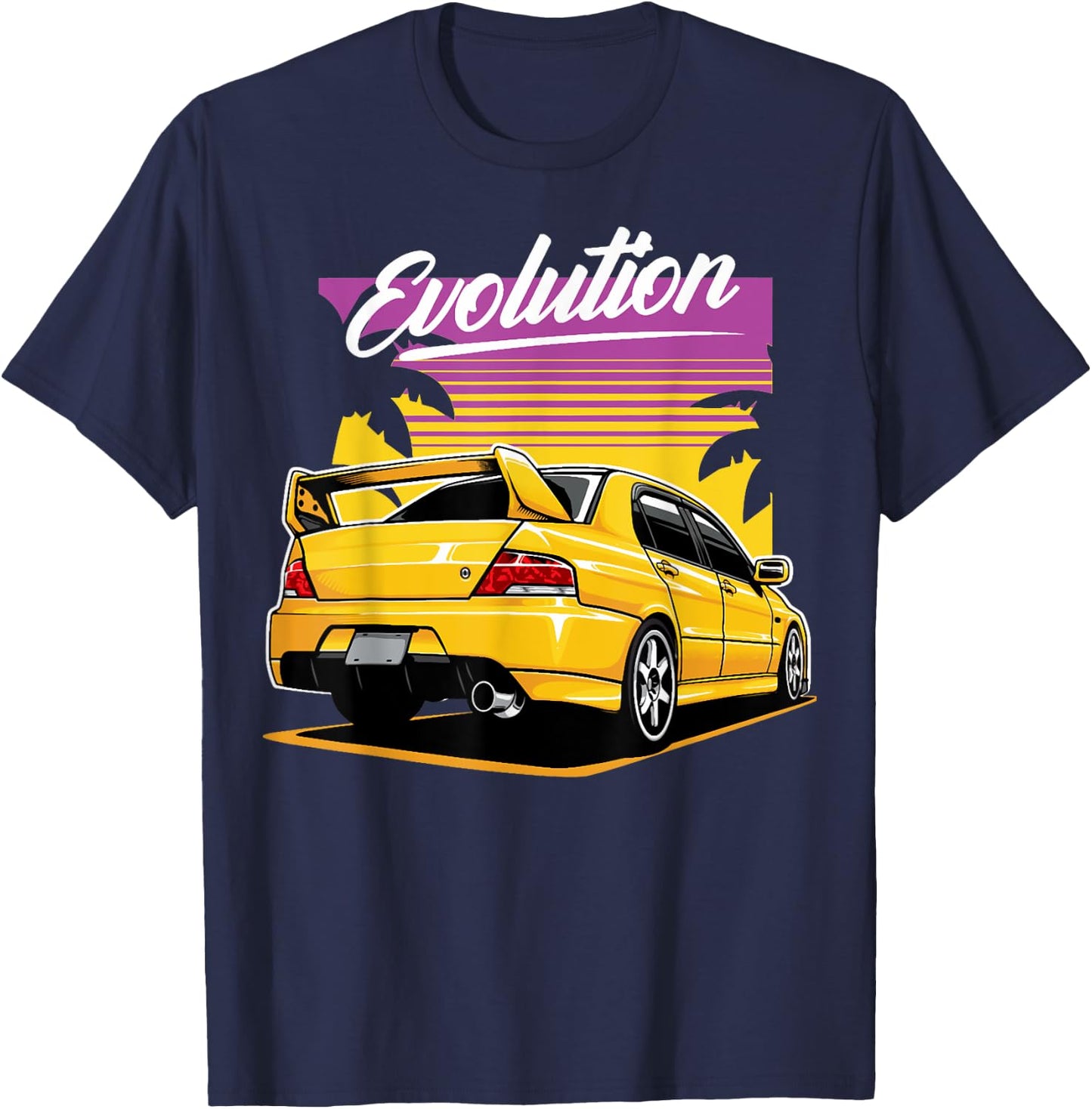 Evo8 Evo6 Evo7 Evo9 Evo10 VI VII VIII IX X T-Shirt - T-Shirt | Navy